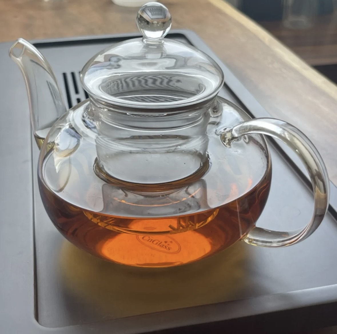 Teapot with Strainer, Glass
