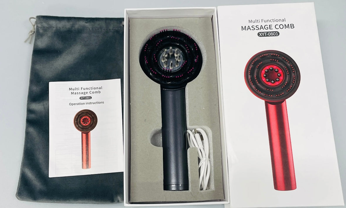 Red Light Scalp Massage Brush Hair Growth Comb